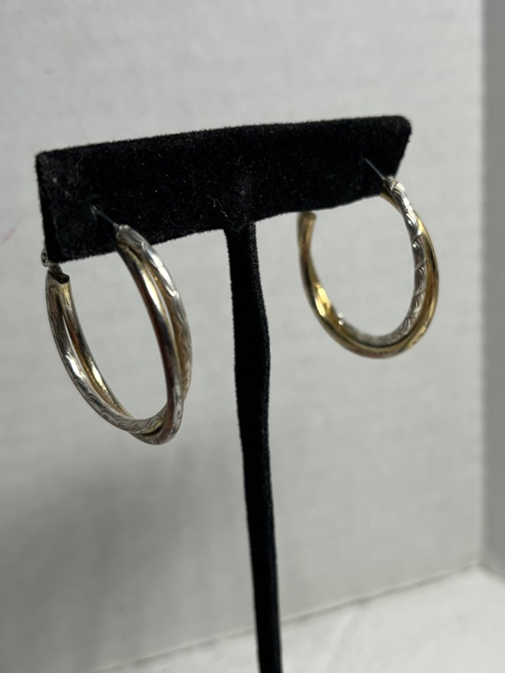 Classic Two-Tone Hoop Earrings - Silver and Gold